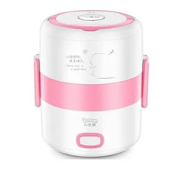 

HM-2018A Electric Cooking Lunch Box Insulation Heating Warmer Container Steaming Rice Double Stainless Steel Liner Heating