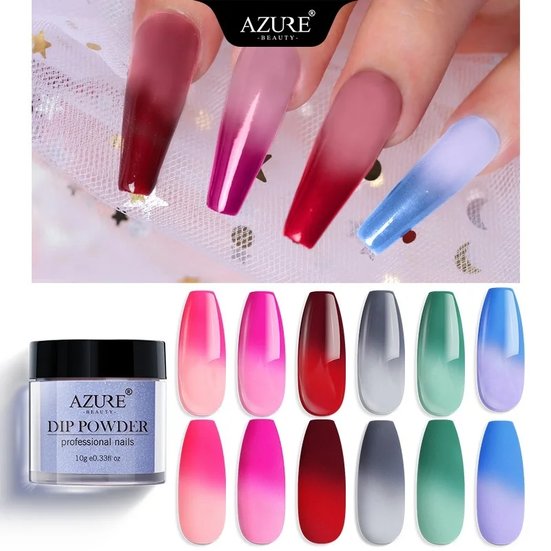 Azure Beauty термальный меняющий цвет окунающий порошок натуральный сухой новейший 6