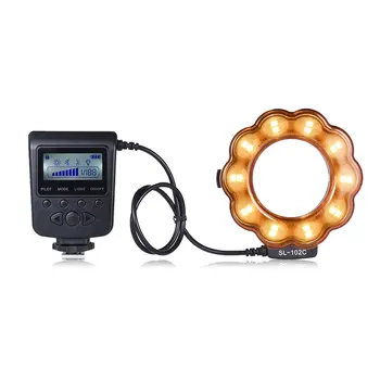 

Portable Sl-102C Gn15 Macro Flash Ring Light Led Lights Fill-In Light Lcd Speedlite For Canon For Nikon Cameras