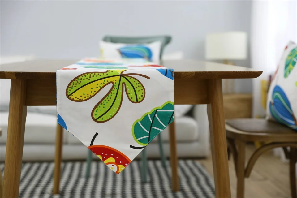 30*180/30*200cm Dining Table Runners Cotton Geometric Printed Table Flag Decoration Party Wedding Hotel Table Supplies