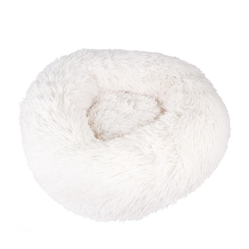 Dog wool coat round pet bed sun cushion for large medium dogs and cats nest winter dog kennel