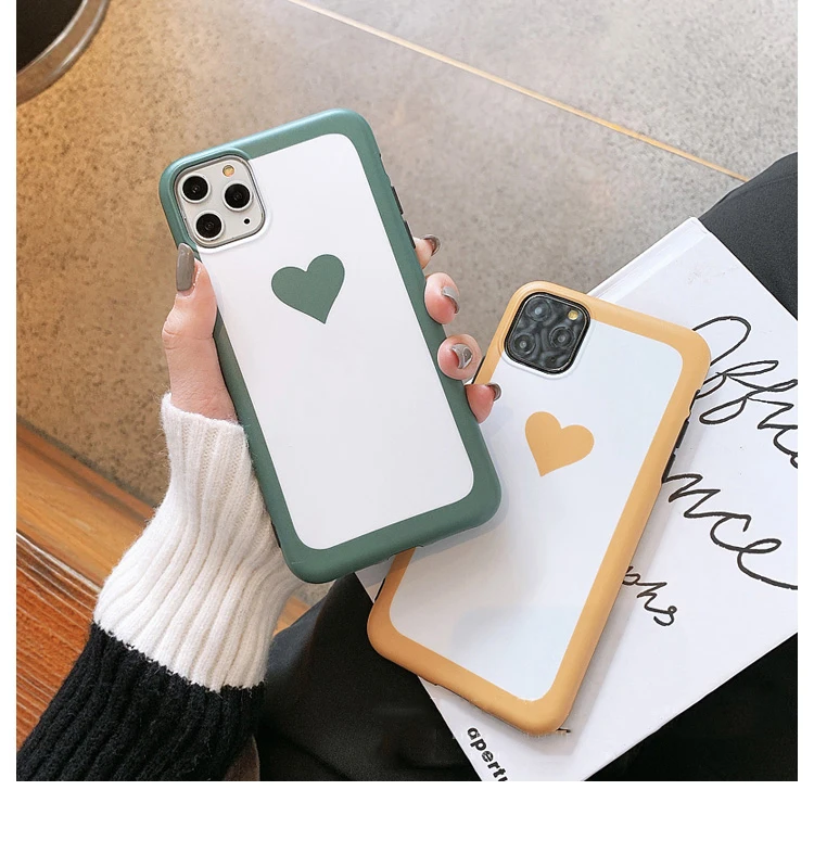 GlamPhone чехол простое любовное сердечко чехол для телефона для iPhone11Pro/Max X XS Max XR Мягкий силиконовый чехол для iPhone11 7 8 6 6s Plus чехол