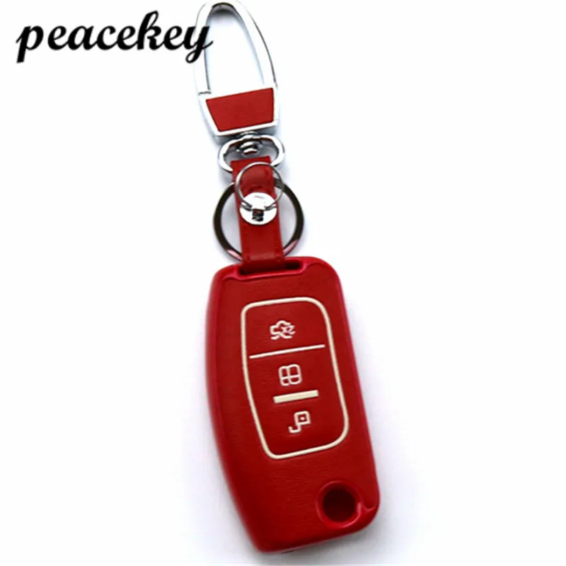 Кожаный чехол для ключа Peacekey Ford Mondeo Focus Fiesta C Max S Galaxy умный автомобильного с