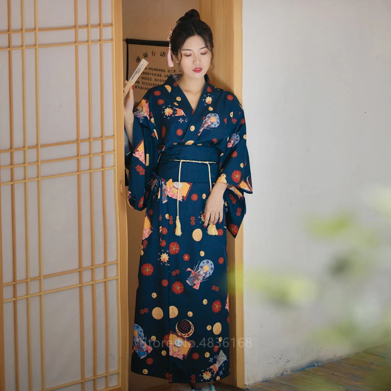 Традиционное японское кимоно кардиган Сакура девушка костюм женское платье хаори принцесса косплей Хэллоуин костюм Harajuku Вечерние