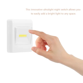 

Magnetic Mini COB Ultra Bright LED Wall Lights Night Light Lamp Camping Operated with Switch for Garage Closet