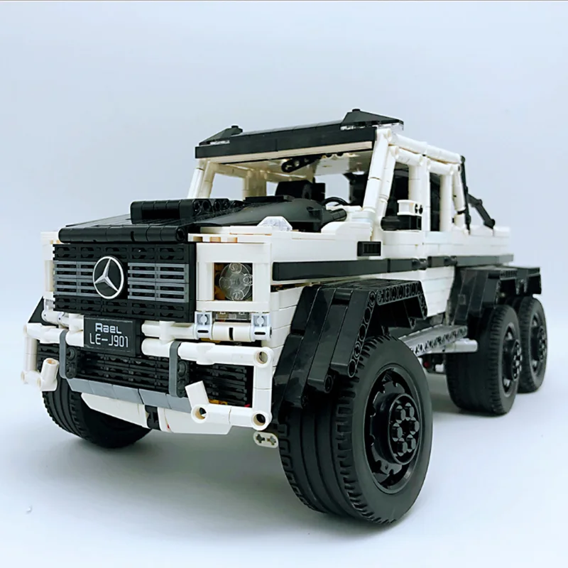 G63 статическая версия 1:8 строительный блок для моделирования автомобиля три моста 6 амортизация внедорожника головоломка Сборка строительный блок