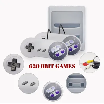 

Coolbaby Nostalgic Video Game Console With Dual Gamepad Controller 1.5M Cable TV Home Game Console Built in 620 For Kid's Gift