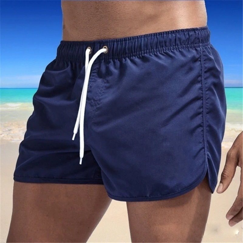 New Men Swimsuit Beach Sport Quick Drying Swim Trunks Mens Swimming Shorts For Swimwear sunga Surf Boxer Briefs | Спорт и
