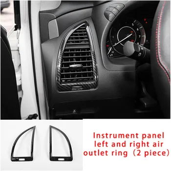 

For Nissan Patrol y62 2017-2020 carbon fiber Instrument panel left and right air outlet ring molding trim