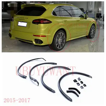 

UBUYUWANT 4pcs High Quality Auto Mudguards Car Fender Wheel Eyebrow Protector Wheel Arch Trim Strip For Porsche Cayenne 2015+