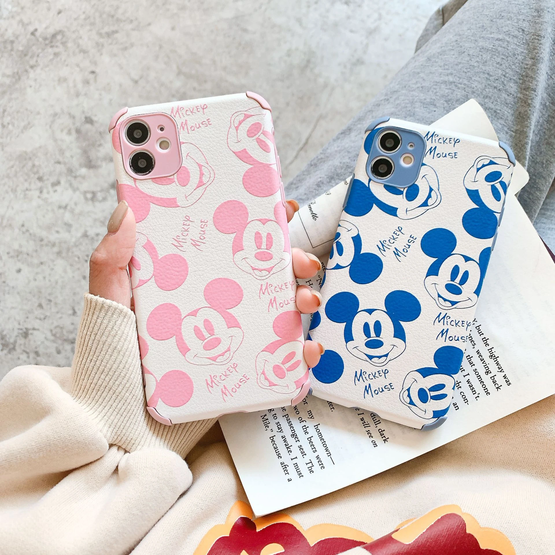 Disney 21 Mickey Etui Na Iphone 11 12 Pro Xs Max Iphone Se 6 6s 7 8 Plus Sliczne Etui Na Telefon 360 Pelna Okladka Phone Case Covers Aliexpress