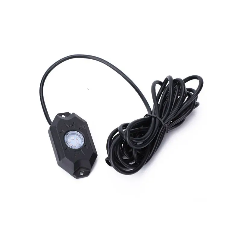 Car Modification 4 RGB LED Rock Lights Offroad Music Wireless Bluetooth Control 12V 9W IP68 lamp beads Aluminum alloy