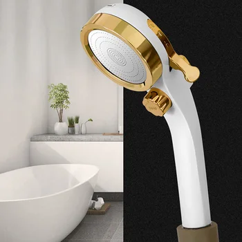 

3 in 1 Shower Head With One-button Water Stop Detachable Spray Gun Mode Shower Head High-pressure Water-saving Rain Shower