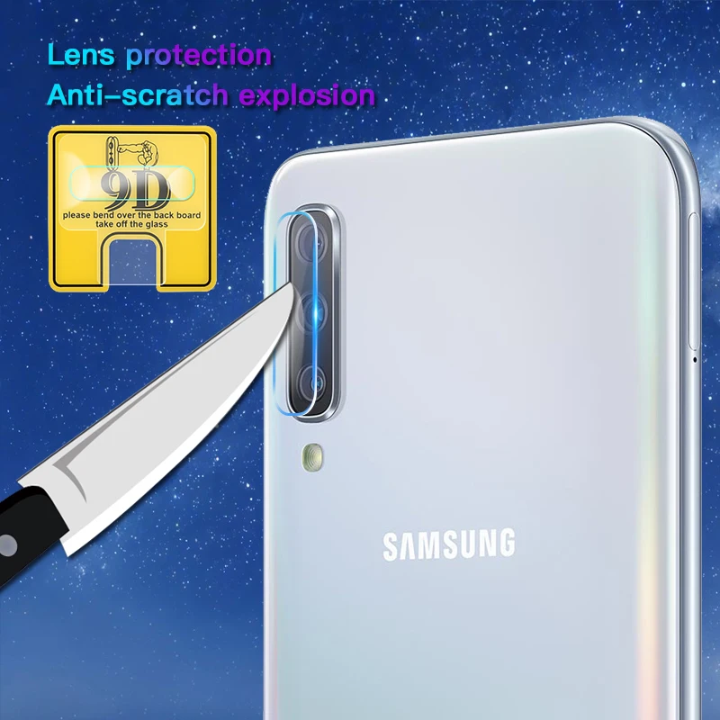 3 шт. 9D Камера объектив пленка для samsung Galaxy A70 A60 A50 A40 A30 A20 A10 A30S A50S A20E M20 A7 A9 S10 S9 плюс S8 Примечание; большие размеры 9, 10