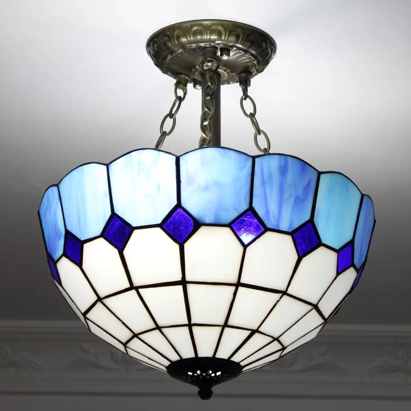 

Modern Minimalist Fashion Balcony Corridor Glazed Semi Ceiling Chandelier Chandelier 1232cw Energy-saving Anti Warm Warm pendant