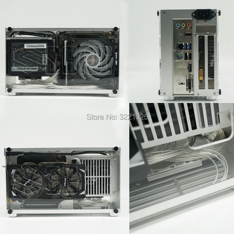 Алюминиевый сплав A4 ITX игровой компьютер хост шасси htpc itx чехол nas сервер горная установка P55 K55/i5 i7/2060 2080Ti