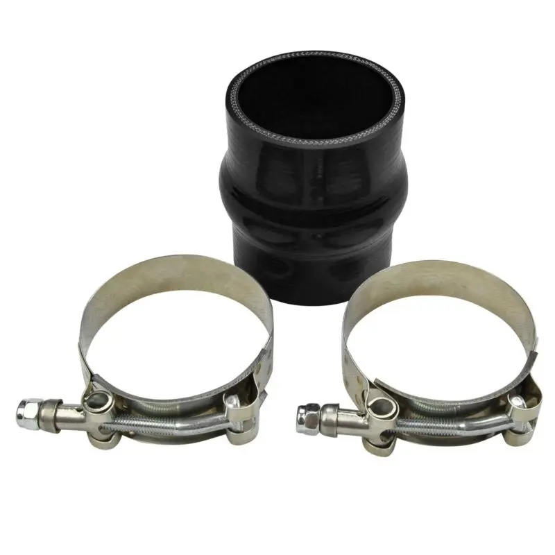 

2.5Inch 63mm Hump Straight Silicone Hose Coupler Tube 2 1/2 Pipe Black W/ Clips