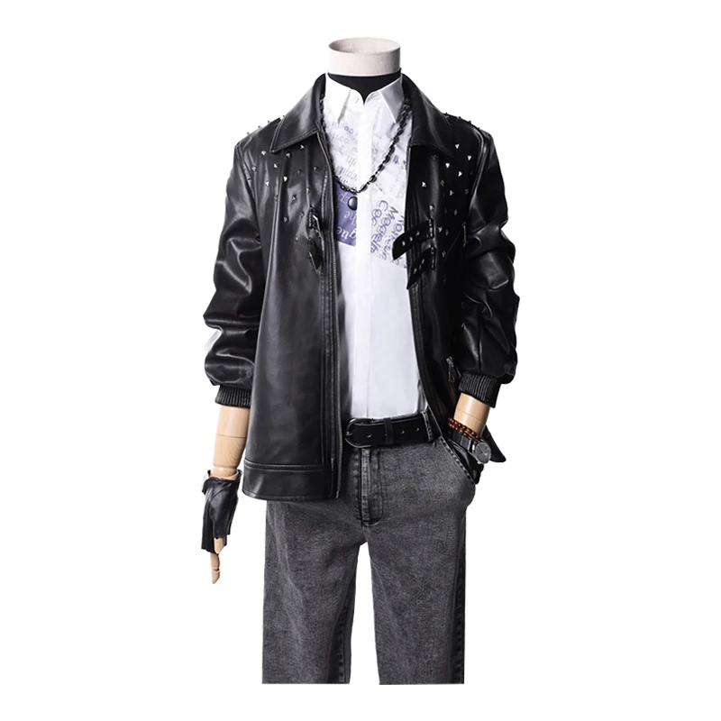 

Anime Game Evol Lin Xiao Cosplay Costume T-Skirt Leather Belts Daily Carnival Party Festival Uniform Brand New