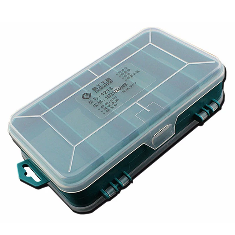 

PENGGONG 13 Grids Tool Box Double-Side ToolBox Organizer Storage Box Multifunction Tool Case For Small Components