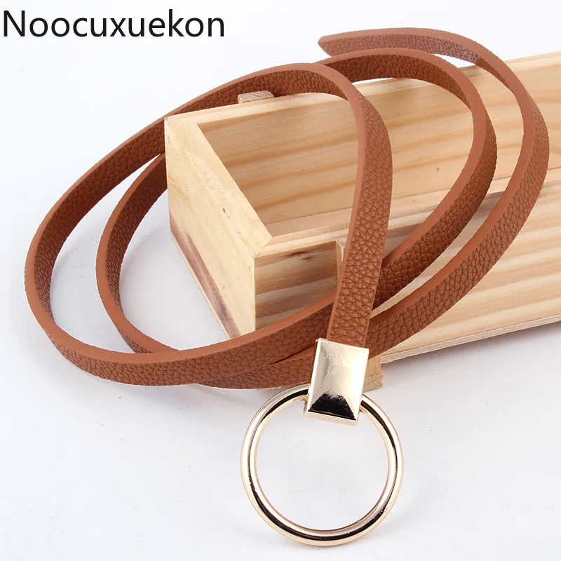 Тонкие ремни из искусственной кожи красные коричневые черные белые желтые на