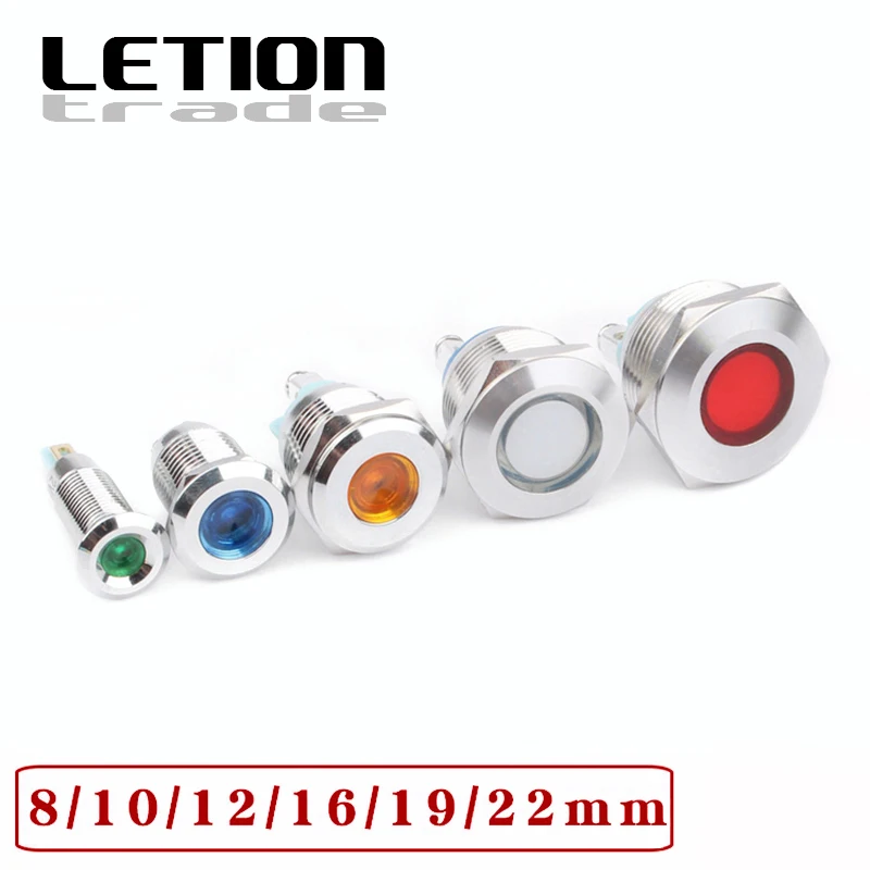 Wasserdicht LED Kontrollleuchte Rund Signal Warnlampe 5 Farben
