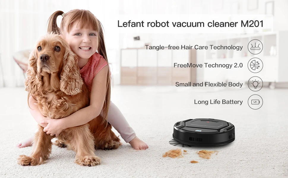 Lefant M201 Mini Robot Stofzuiger, 1500Pa, 6D Wifi App, Alexa Botsing  Sensor, super Rustig Ideaal Voor Pet Hair,Self Opladen|Vacuum Cleaners| -  AliExpress