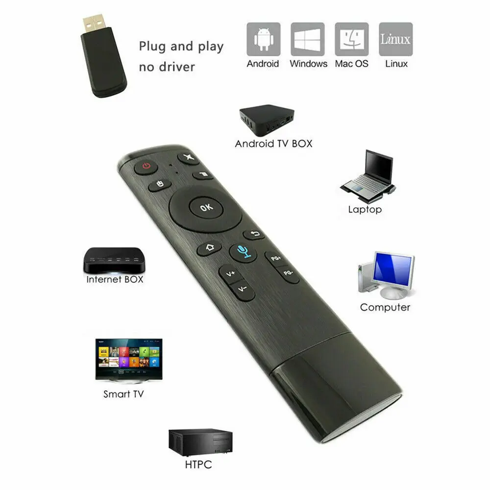 CA STOCK Q5 USB 2 4 ГГц Wi Fi голосовое дистанционное управление воздушная мышь с usb