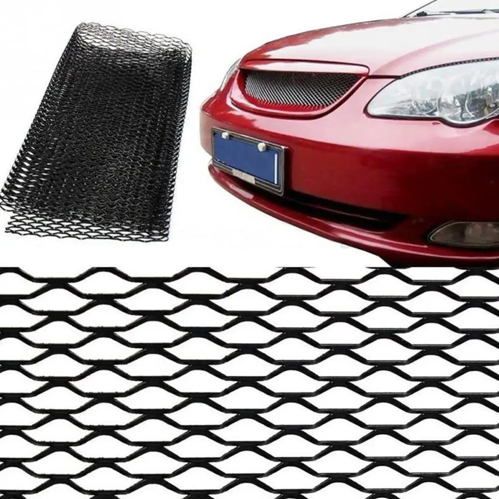  Mesh Front Fix Mesh Universal Repairing Mouldings Car Bumper Stainless Steel Grille Net Panels Glue