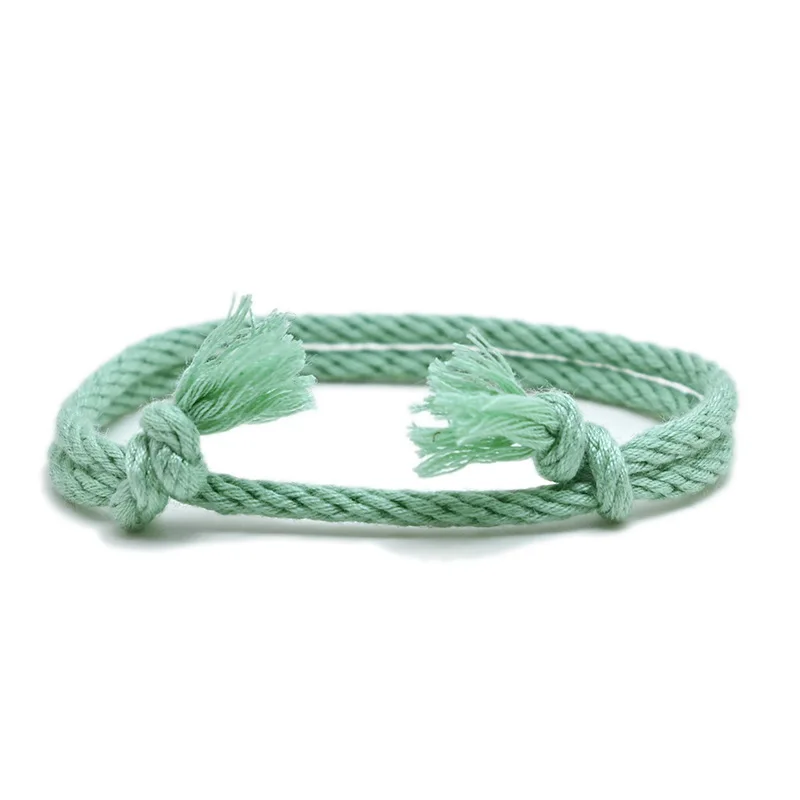 Meetvii Lucky String Bracelets Wax Cord Bracelet Women Men Handmade Woven Cotton String Bracelet Couple Friendship Jewelry 14 Colors
