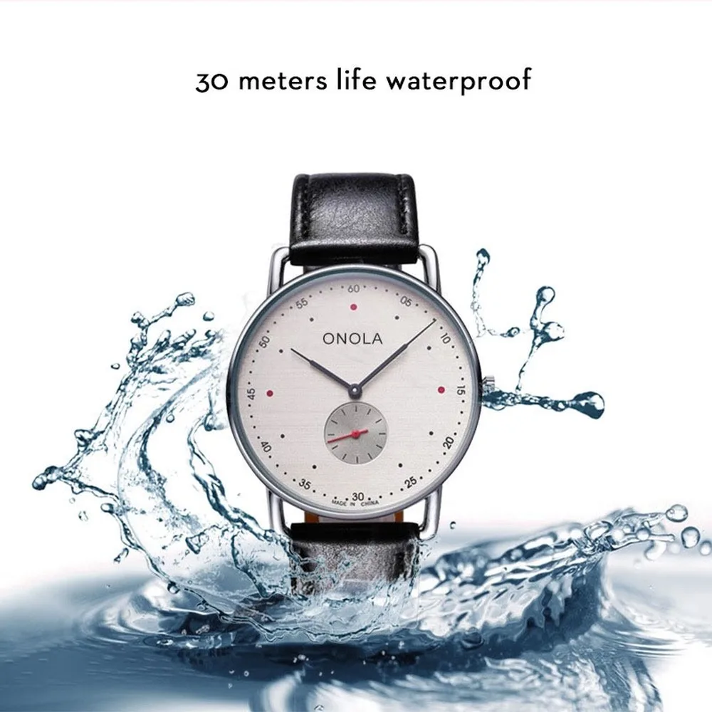 ONOLA luxury brand quartz origin watch men 2019 Thin Case classic Vintage wristwatch waterproof unique Slim men Merry Christmas