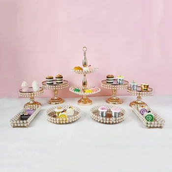 

3 Tier Square Macaron Cake Stand mirror Tray Display Rack For Wedding Birthday