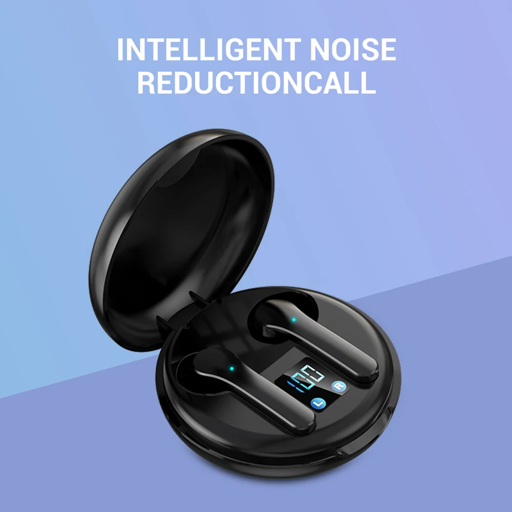 BlueTronix TWS Bluetooth Earphones with Microphone Touch Control Wireless Headsets HIFI Mini In Ear Earbuds Sport Running HDCall