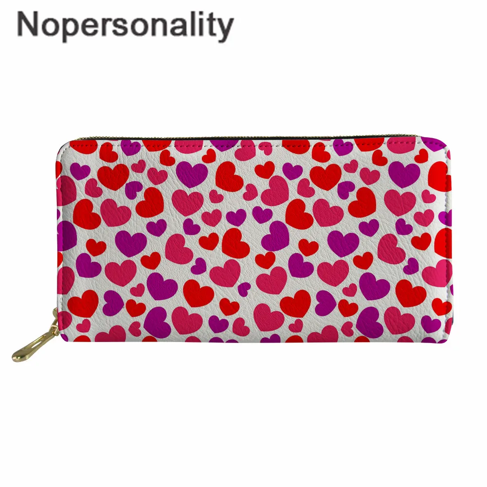 YY0596Z21 Nopersonality красное сердце кожаный кошелек женский длинный клатч Дамский кошелек держатель для карт Дамские кошельки на молнии монета телефон деньги карман - Цвет: YY0596Z21