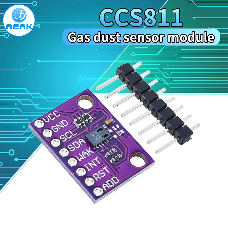 Датчик обнаружения углекислого газа CCS811 CO2 eCO2 TVOC качества воздуха с выходной
