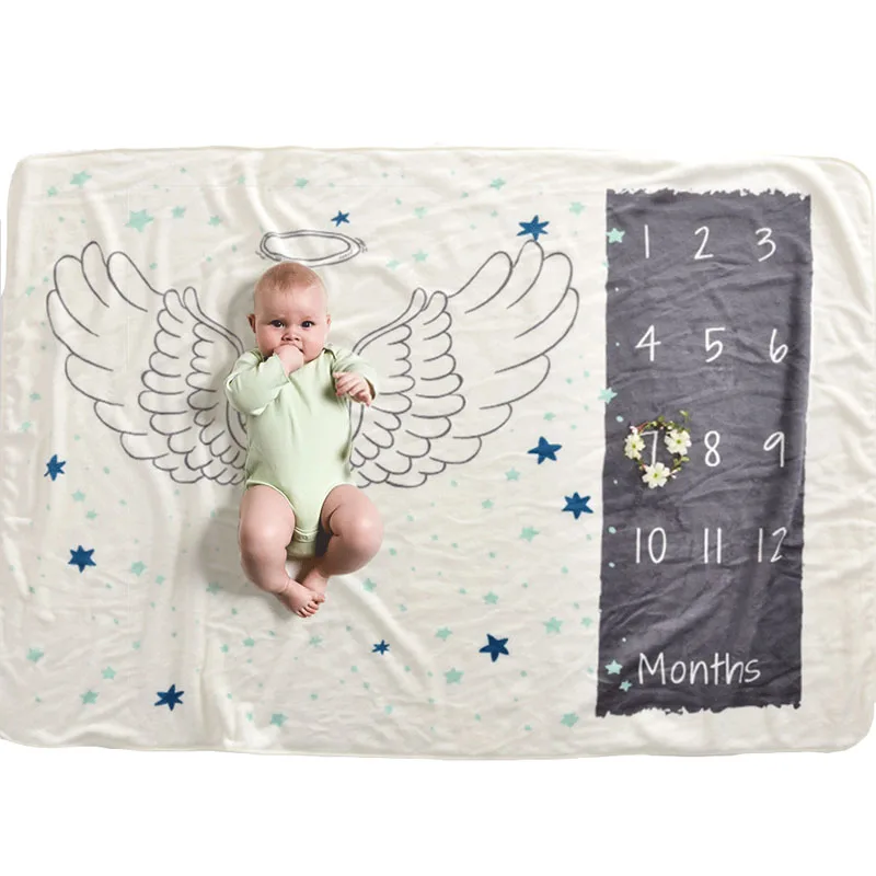 Baby Montly Milestone Blanket Sizes Baby Blanket Swaddling 12 Monthly Baby Aliexpress