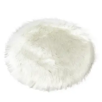 

Rug Hairy Carpet For Living Room Plain F luffy Bedroom Faux Baby Play Mat 60X60cm smooth kids and adults
