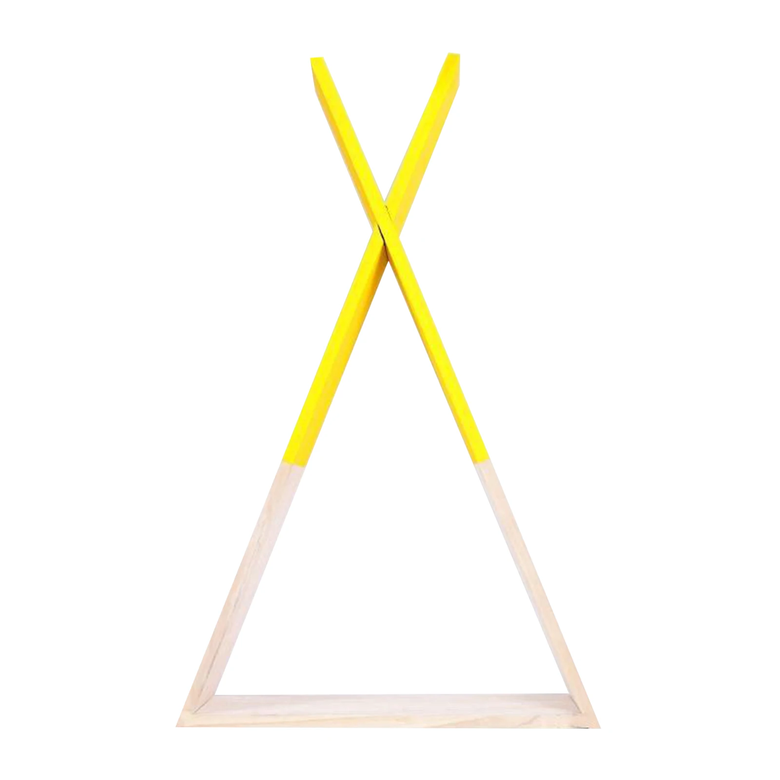 Baby Wooden Wall Shelf Hanging Organizer Triangle for Bedroom Art Home Study