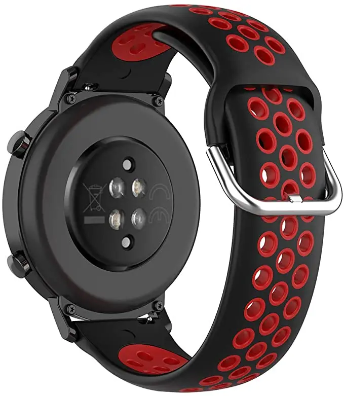 Silicone Smart Watch Strap - Adjustable 20/22mm Band for Enhanced Comfort and Style