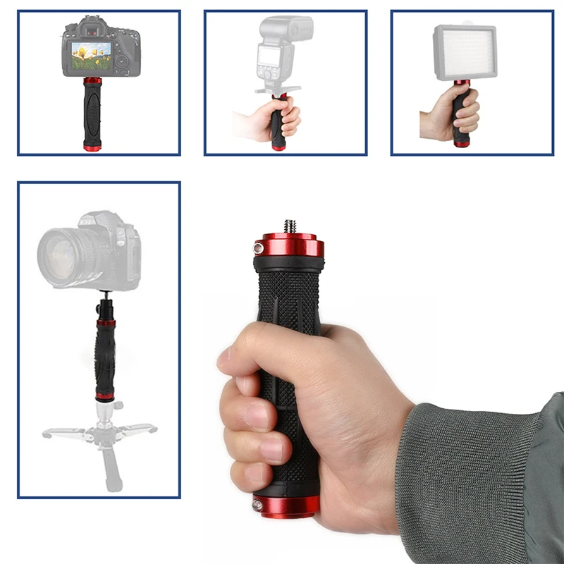 1/4'' Handle Grip Stabilizer Holder Stand Handheld Tripod DSLR Camera Video LED Size:140*27*27mm camera gimbal stabilizer
