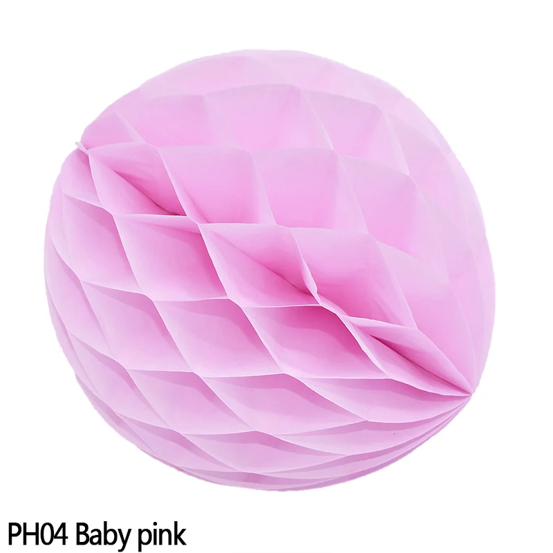 PH04 Baby pink 5 шт. 20 см декоративный цветок сотовый шар бумажный фонарь для свадьбы, дня рождения, украшения для детского душа - Цвет: PH04 Baby pink