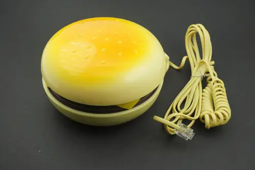 Novelty Analog Juno Hamburger Cheeseburger Burger Desktop Corded Phone landline phone Telephone