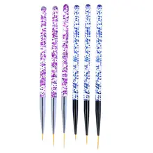 3 шт 0,7/1,2/1,5 см для дизайна ногтей Кисть ручка живопись цветочный Рисунок линии полосы акриловый гель инструменты для маникюра DIY