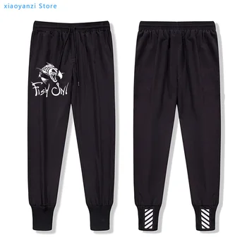 

Fish On Fashion Printing sweatpants Funny Angry Fishbone Fish sportswear long pants New Men's sweatpant Top Quality trousers