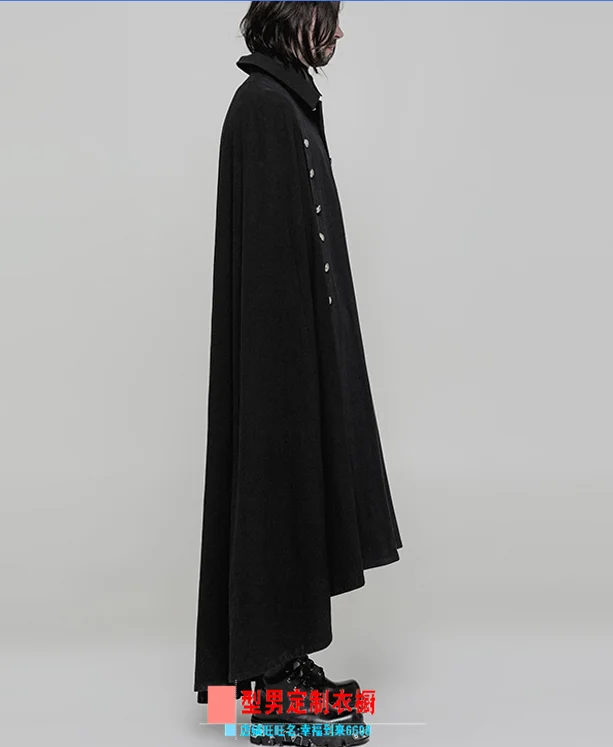 S~ 6XL! Настраиваемая новая мужская одежда модная весенняя и осенняя мужская рубашка летучая мышь супер длинный плащ-ветровка