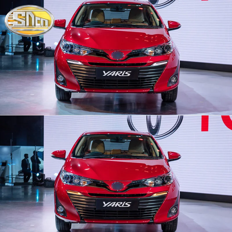 SNCN 2 шт. светодиодный светильник дневного света для Toyota Yaris автомобильные аксессуары Водонепроницаемый ABS 12 В DRL противотуманная фара украшение