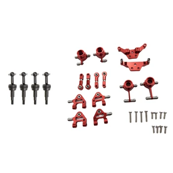 

4Pcs for WLtoys Metal Upgrade Drive Shaft Dog Bone for 1/28 RC Car P929 P939 K969 K979 K989 K999 & 14x Metal Upgraded Parts Stee