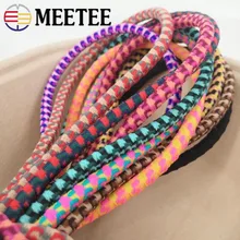 Meetee 5/10 метров 5 мм, Леопардовый принт, эластичный пояс, Резиновая лента DIY Головные уборы круглый эластичный сухожилий и протектором в виде веревки ручной работы ободки для волос Материал EB009