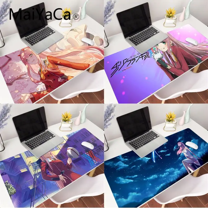 

MaiYaCa Zero Two Pad Game Mousepad XXL Mouse Pad anime Laptop Desk Mat pc gamer completo Carpet 800x300 Desk Mat For CS LOL