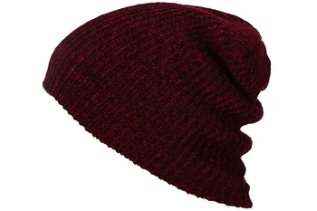 

Winter woolen cap hat with stripes 28 (red)