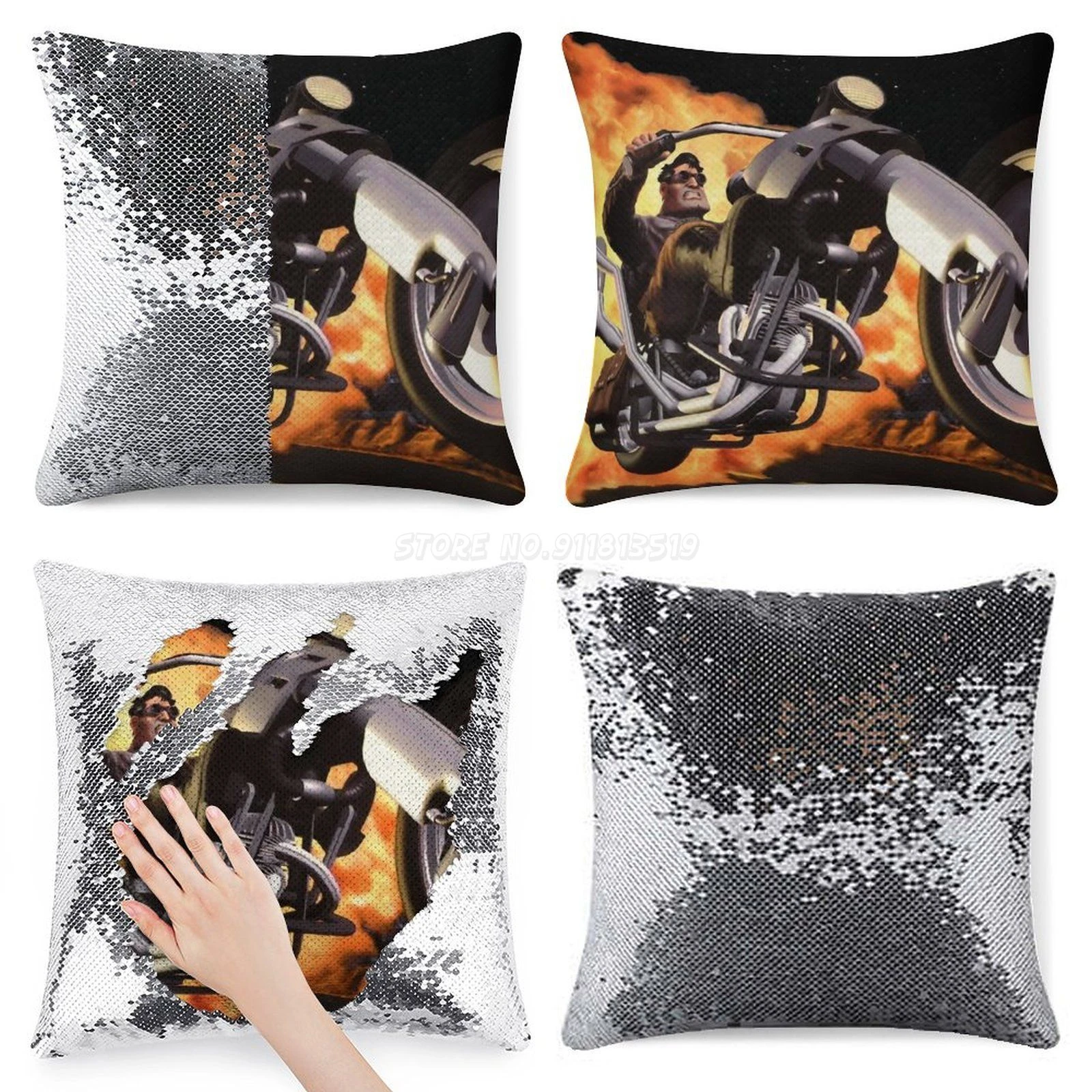 Full Throttle Sequin Pillowcase Glitter photo